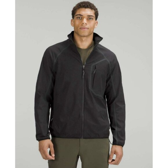NWT Lululemon Fleece Hiking Zip Up Black XL logo - Picture 1 of 7